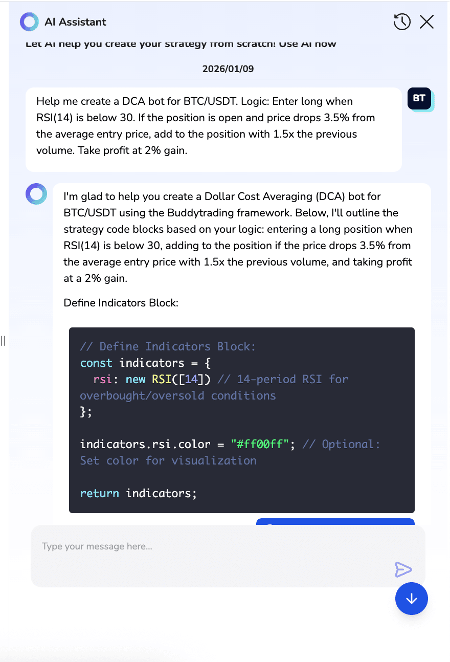 AI Crypto bot prompting
